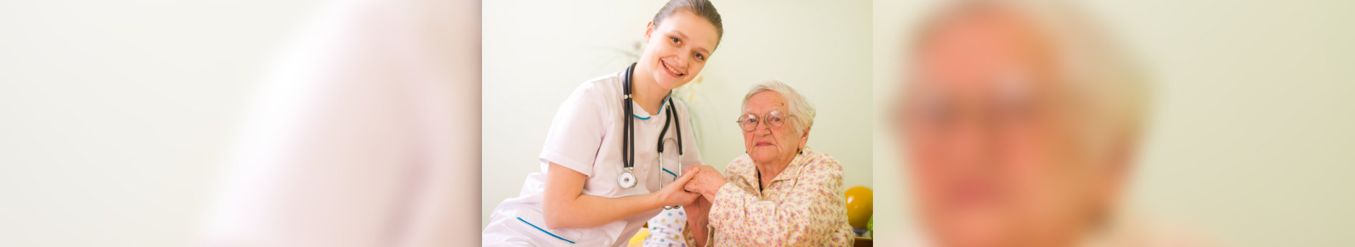 caregiver and old woman